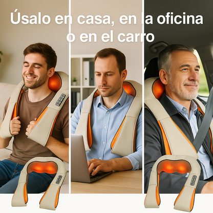 Masajeador Eléctrico Shiatsu Relax Pro para Cuello y Cuerpo con Calor