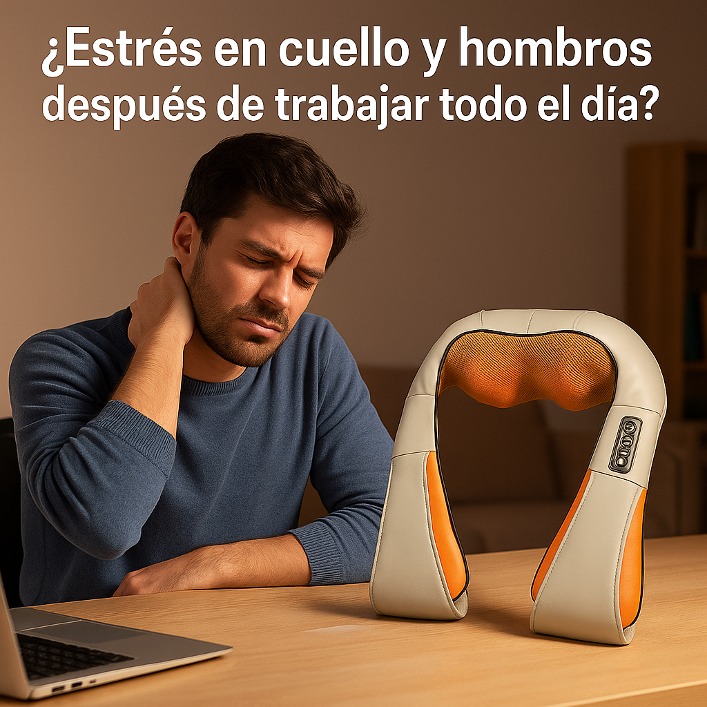 Masajeador Eléctrico Shiatsu Relax Pro para Cuello y Cuerpo con Calor
