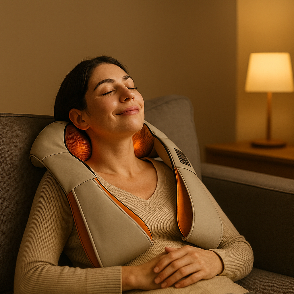 Masajeador Eléctrico Shiatsu Relax Pro para Cuello y Cuerpo con Calor